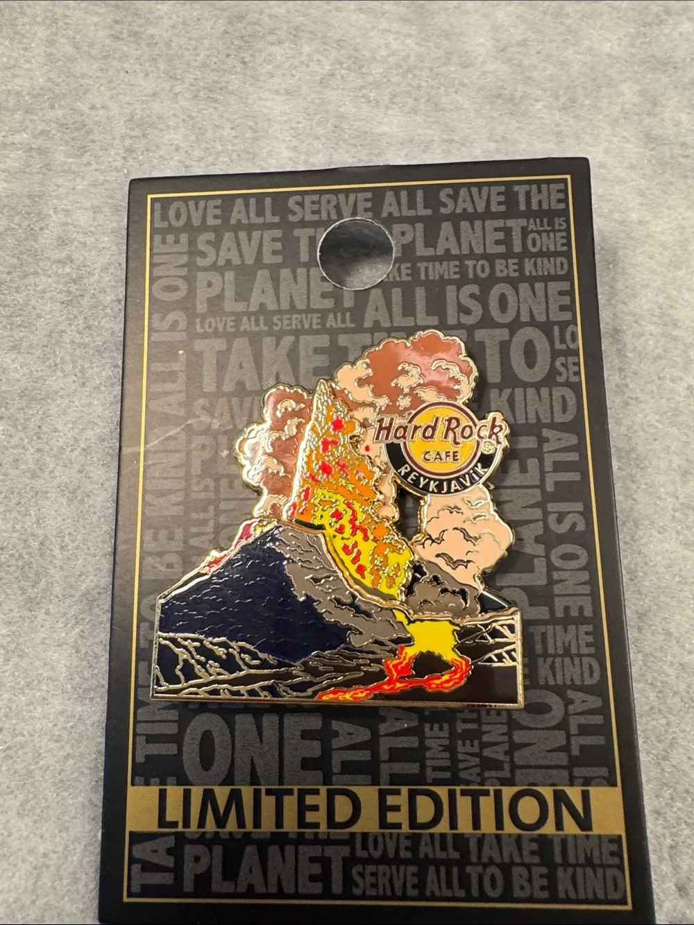 Hard Rock Cafe Reykjavik Volcano 3D Limited Edition Pin